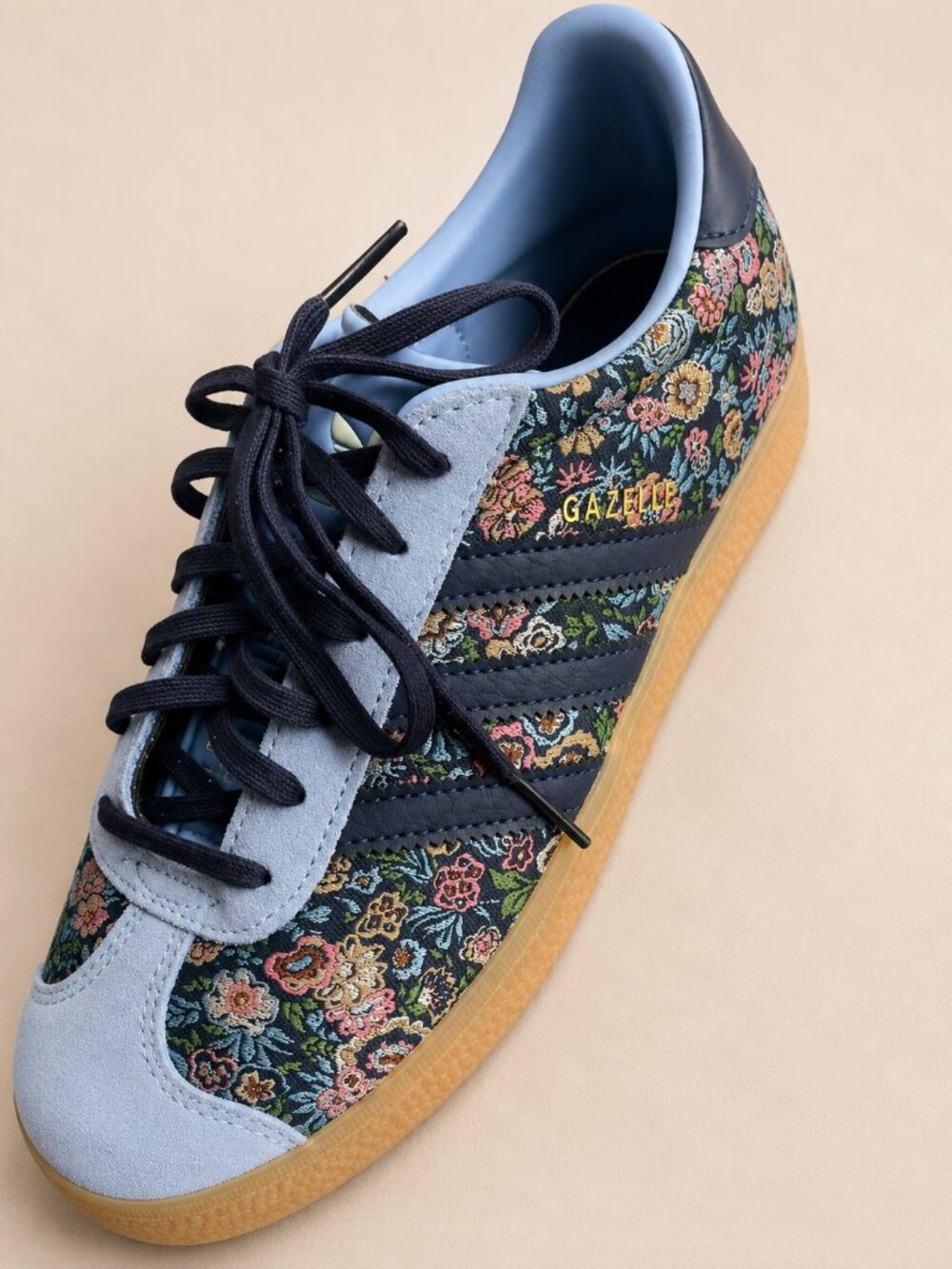 Adidas Gazelle J x Liberty London Floral Embroidery Sneakers JH5207 Women's 7 - Picture 5 of 8